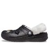 Sabots Crocs Disco Classic à paillettes et doublure « Noir et blanc » 208075-0ZS
