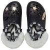 Sabots Crocs Disco Classic à paillettes et doublure « Noir et blanc » 208075-0ZS
