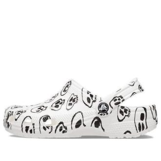 Sabots Crocs (femmes) Classic Skull Print « Blanc Noir » 208993-103
