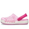 Sabots Crocs (GS) avec logo Crocband « Rose et blanc » 205533-6I2