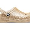 Sabots Crocs (GS) Baya doublés à paillettes « Doré » 207656-11S