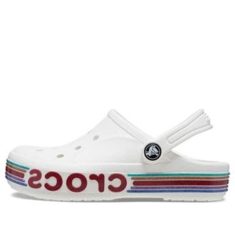 Sabots Crocs (GS) Bayaband Rainbow Glitter « Blanc Rouge » 209731-100