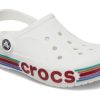Sabots Crocs (GS) Bayaband Rainbow Glitter « Blanc Rouge » 209731-100