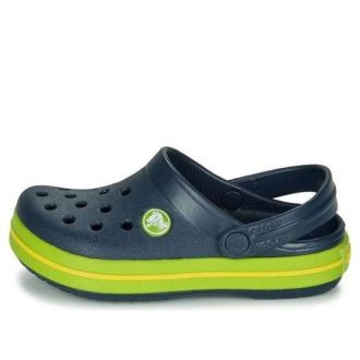 Sabots Crocs (GS) à bout rond et découpes Crocband « Vert marine » 204537-4K6