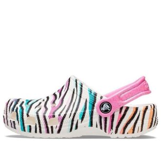 Sabots Crocs (GS) Classic Animal Print « Blanc Multi » 207600-94S