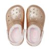 Sabots Crocs (GS) Classic doublés à paillettes « Or rose » 207462-2UB