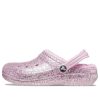 Sabots Crocs (GS) Classic doublés à paillettes « Rose » 207463-6S0
