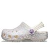 Sabots Crocs (GS) Classic Glitter « Blanc argenté » 205441-159