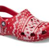 Sabots Crocs (GS) Classic Holiday Sweater « Rouge et blanc » 209221-90H