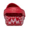 Sabots Crocs (GS) Classic Holiday Sweater « Rouge et blanc » 209221-90H