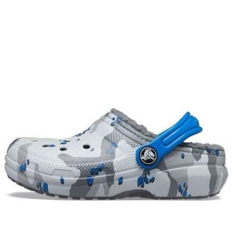 Sabots Crocs (GS) Classic Lined Camo « Gris Blanc Bleu » 207323-0EF