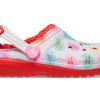 Sabots Crocs (GS) Classic Lined Elevated Sweethearts « Rouge et blanc » 207738-119