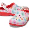 Sabots Crocs (GS) Classic Lined Elevated Sweethearts « Rouge et blanc » 207738-119