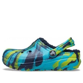 Sabots Crocs (GS) Classic Lined Marbled « Blue Tie Dye » 207238-4HQ
