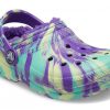 Sabots Crocs (GS) Classic Lined Marbled « Violet fluo multi » 207238-573