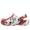 Sabots Crocs (GS) Classic Marbled « Blanc Rouge Gris » 207002-884