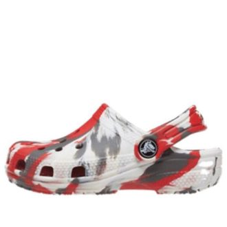 Sabots Crocs (GS) Classic Marbled « Blanc Rouge Gris » 207002-884