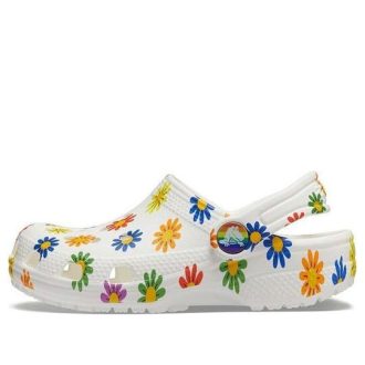 Sabots Crocs (GS) Classic Seasonal Print « Blanc Multi » 207345-94S