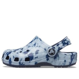 Sabots Crocs (GS) Classic Tie Dye Mania « Bleu marbré » 206486-95T