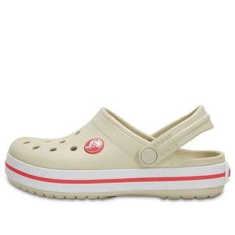 Sabots Crocs (GS) Crocband « Beige Rouge » 204537-1AS