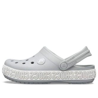 Sabots Crocs (GS) Crocband Logo Mania « Gris Argenté » 205992-00J