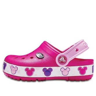 Sabots Crocs (GS) Crocband Mickey Fun Lab Lights « Rose Blanc » 204994-6X0
