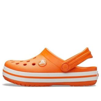 Sabots Crocs (GS) Crocband « Orange Blanc » 204537-810