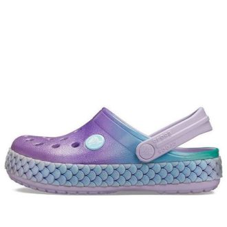 Sabots Crocs (GS) Crocband Rainbow Glitter Band « Violet et bleu » 206344-530