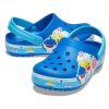 Crocs (PS) Funny Shark Small Crocs Sandales d&rsquo;extérieur à talon plat pour la plage et le sport Bleu 206704-4JL