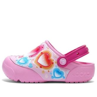Sabots Crocs (GS) Fun Lab Heart Lights « Rose Bleu » 205648-6I2