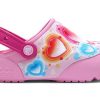 Sabots Crocs (GS) Fun Lab Heart Lights « Rose Bleu » 205648-6I2