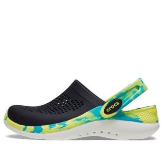 Sabots Crocs (GS) LiteRide 360  marbrés « Noir Vert Aqua » 207668-0C4