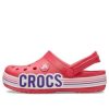 Sabots Crocs (GS) à rayures et logo Crocband « Rouge et blanc » 206345-611