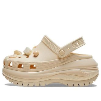 Sabots Crocs Mega Crush coquillages et perles (femmes) « Beige » 209287