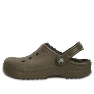 Sabots d&rsquo;hiver doublés Crocs « Noyer expresso » 203766-23J