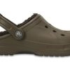 Sabots d&rsquo;hiver doublés Crocs « Noyer expresso » 203766-23J