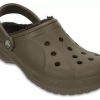 Sabots d&rsquo;hiver doublés Crocs « Noyer expresso » 203766-23J