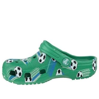Sabots de sport classiques Crocs (GS) « Vert et blanc » 206417-3TJ