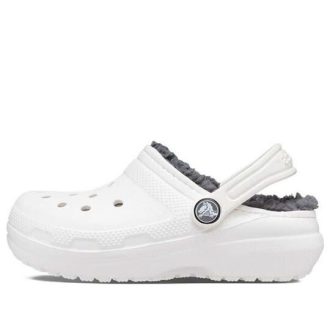 Sabots doublés classiques Crocs (GS) « Blanc gris » 207009-10M