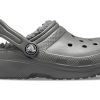 Sabots doublés classiques Crocs (GS) « Gris ardoise fumé » 203506-0EX