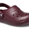 Sabots doublés Crocs Classic « Cerise foncée » 203591-6WD