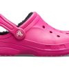 Sabots doublés Crocs (GS) Ralen « Rose bonbon noir » 16245-6X1