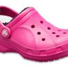 Sabots doublés Crocs (GS) Ralen « Rose bonbon noir » 16245-6X1