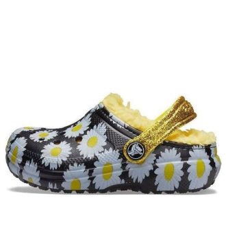 Sabots doublés Vacay Vibes de Crocs (GS) « Black Daisy » 207318-0ZI