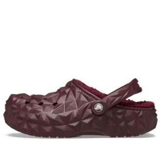 Sabots géométriques doublés Crocs « Dark Cherry » 210069-6WD