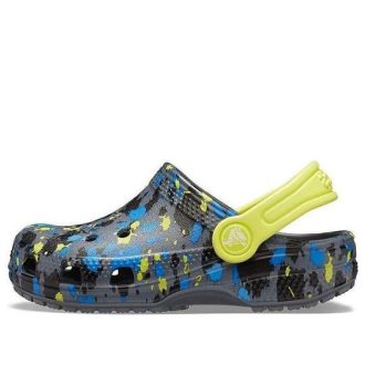 Sabots imprimés Crocs (GS) Classic « Charcoal Citrus Croslite » 205813-00T