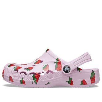 Sabots imprimés saisonniers Crocs (GS) Baya « Rose Rouge » 207657-6GD