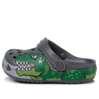 Sabots lumineux Crocs (GS) Fun Lab Dino Band « Gris Vert » 206157-0DA