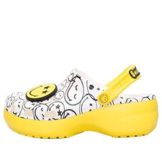 Sabots à plateforme classiques Crocs (WMNS) x Smiley World Charm « Jaune et blanc » 207980-94S