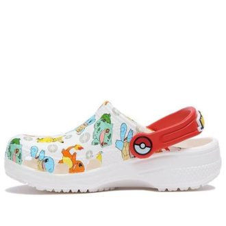 Sabots Pokémon classiques Crocs (GS) « Blanc rouge » 207754-94S